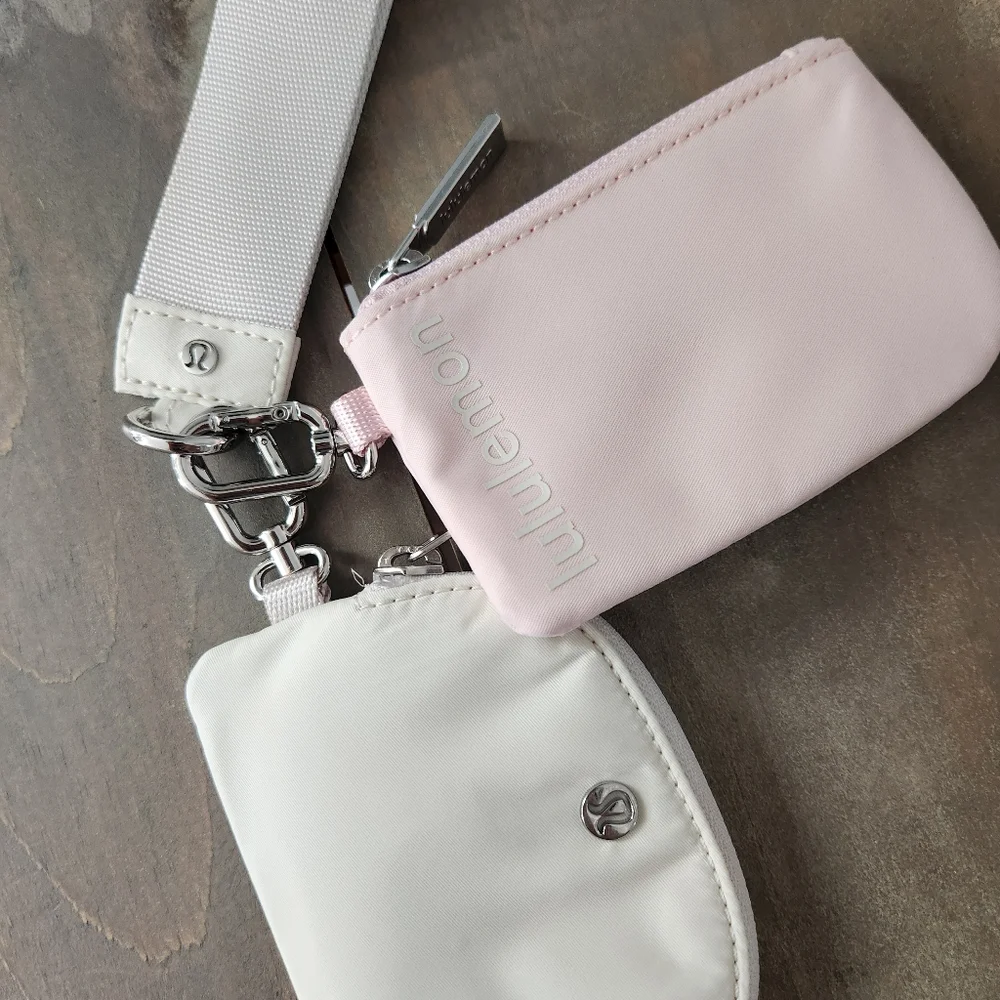 Lululemon Dual Pouch Wristlet – Flush Pink / Bone - Picture 2 of 5